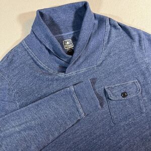 Pendleton Surf Shawl Collar Pullover‎ Beach Fleece Sweatshirt Men's Size L Blue